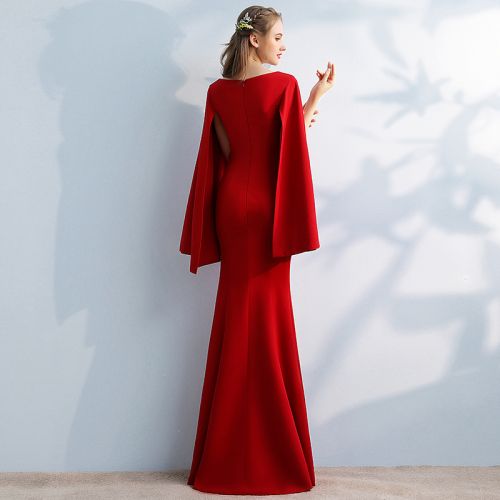 Robe du soir DI QIUFEN manche a volants - Ref 3211761