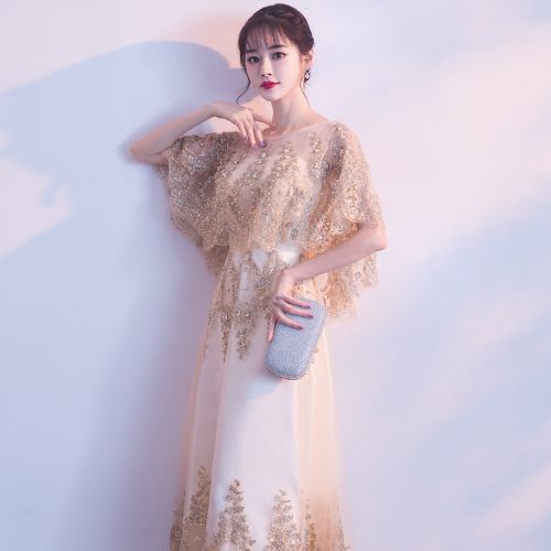 Robe du soir TIZI MU manche a volants - Ref 3211816
