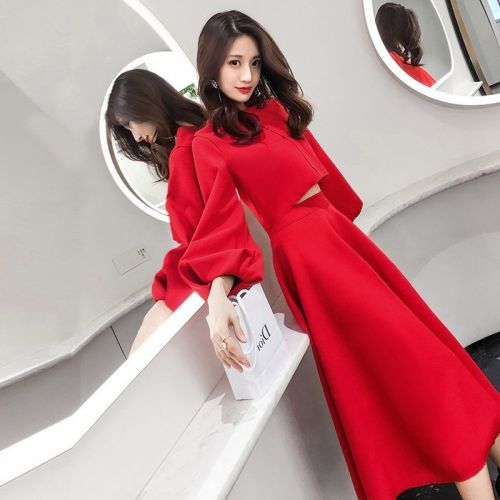 Robe du soir manchon de lanterne en Fibre polyester - Ref 3211818