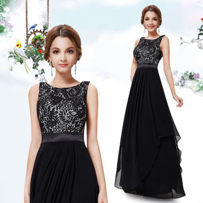 Robe du soir en Mousseline de soie De la dentelle - Ref 3211866