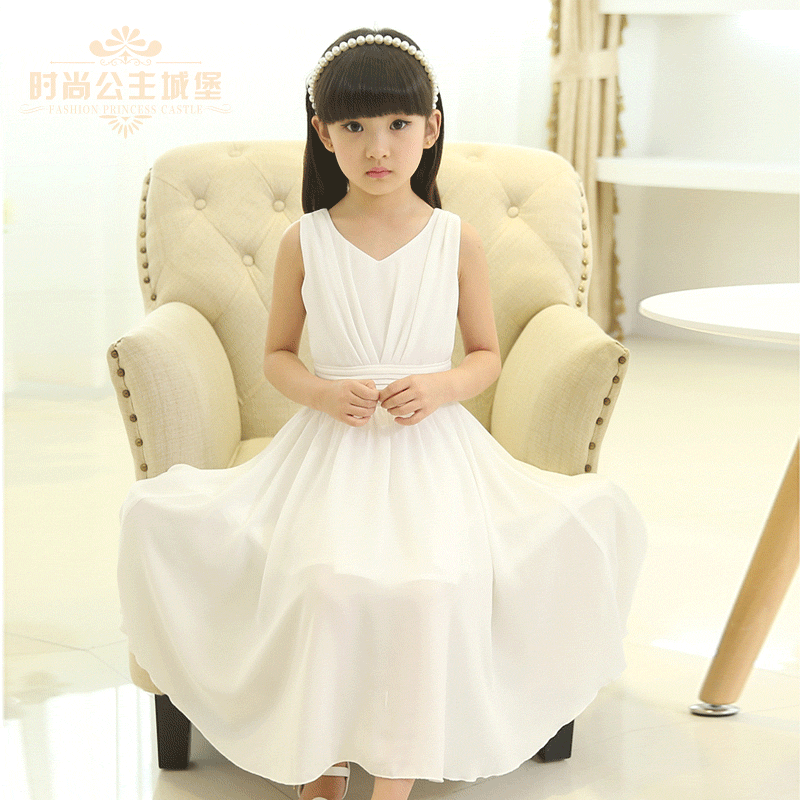 Robe enfant en mousseline de soie - Ref 2043617