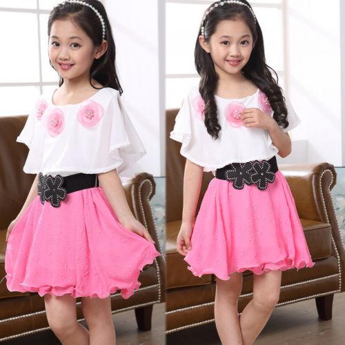 Robe enfant en mousseline de soie - Ref 2044375