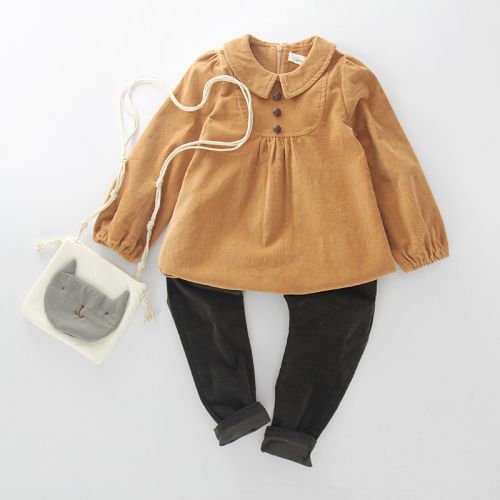 Robe enfant JC.LIU en velours côtelé - Ref 2045265