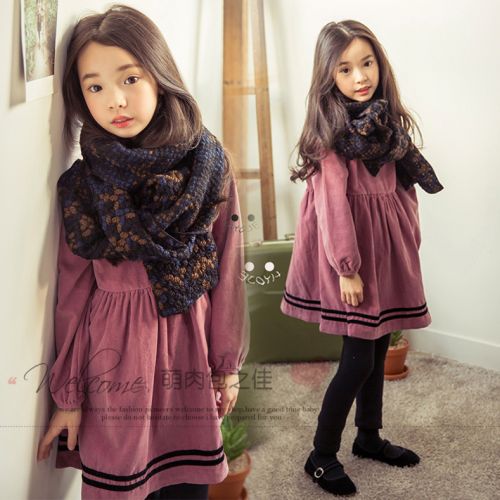 Robe enfant MRBZJ KIDS en velours côtelé - Ref 2045369