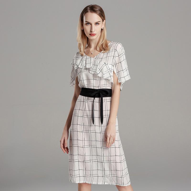 Robe femme CHARLOTTE ANGLE en soie - Ref 3326821