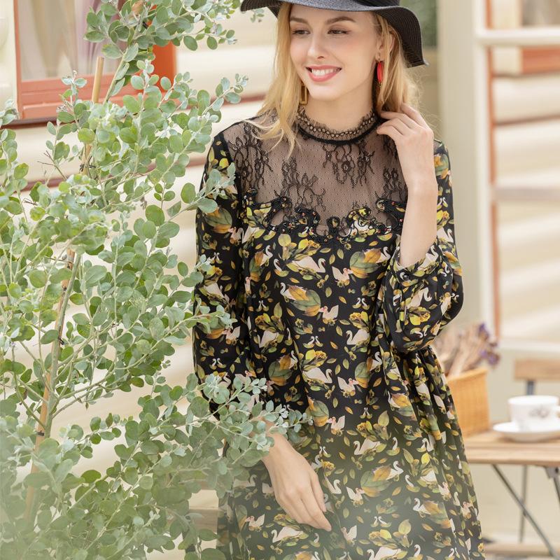 Robe femme BELLE POESIE en soie - Ref 3326822