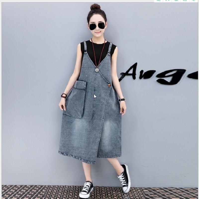 Robe femme YI SHIJIA en Denim - Ref 3327730