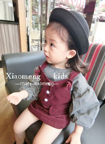 Robes pour fille HMXIAOMENG en velours côtelé - Ref 2044066