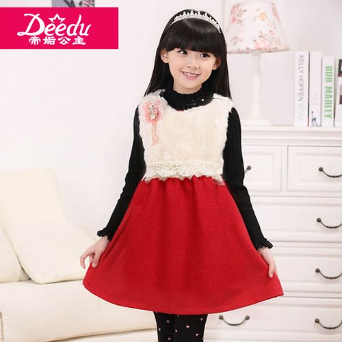 Robes pour fille DEEDU en flanelle - Ref 2044242