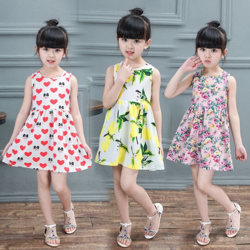 Robes pour fille en Toile de coton - Ref 2044467
