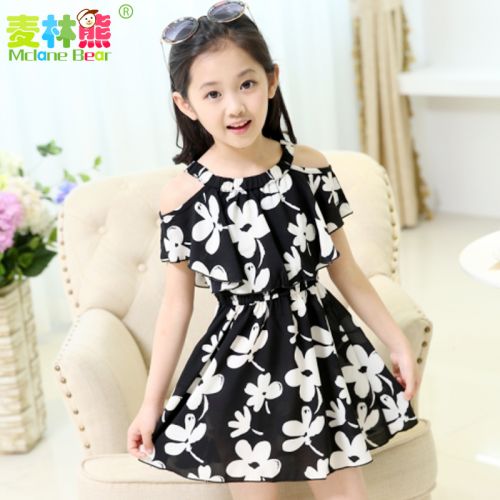 Robes pour fille MCLANE BEAR en mousseline de soie - Ref 2044477