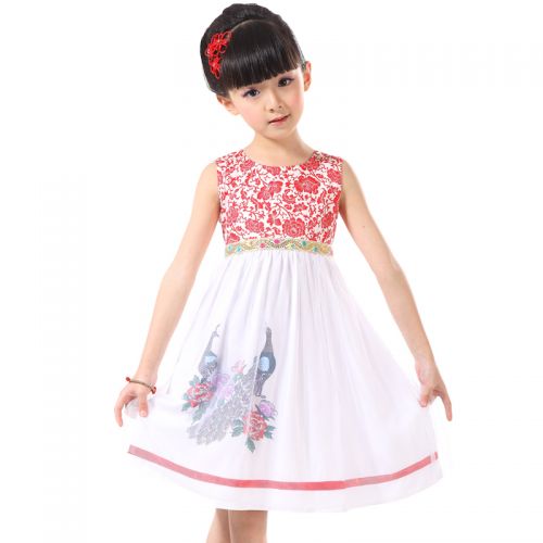 Robes pour fille JOY DISCOVERY en Toile de coton - Ref 2044582