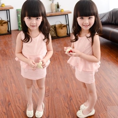Robes pour fille en Toile de coton - Ref 2044678
