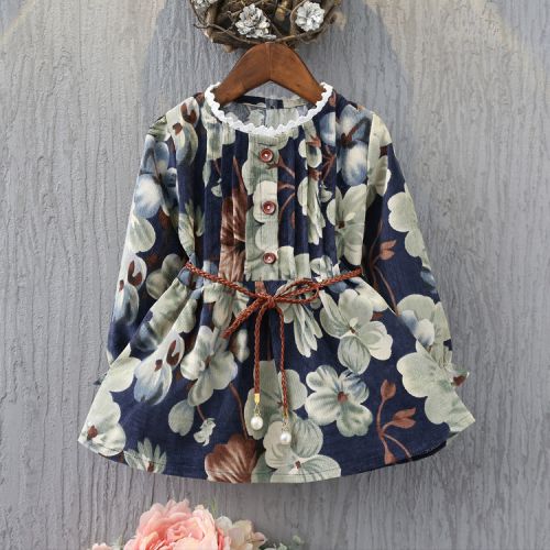 Robes pour fille en velours côtelé - Ref 2044890