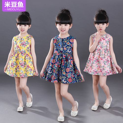 Robes pour fille en Toile de coton - Ref 2045255
