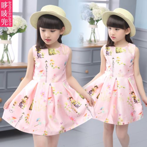 Robes pour fille DUOMAIDOU en Toile de coton - Ref 2045422
