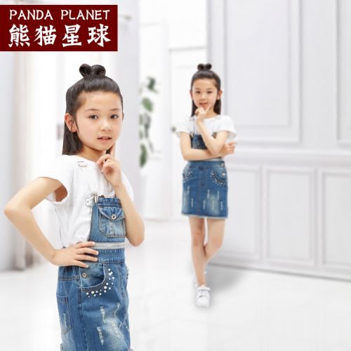 Robes pour fille PANDA PLANET en toile - Ref 2045438