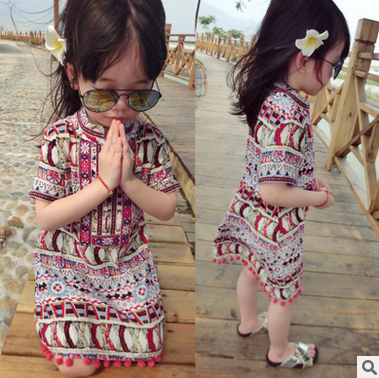 Robes pour fille en Toile de coton - Ref 2045670