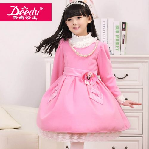 Robes pour fille DEEDU en flanelle - Ref 2046252
