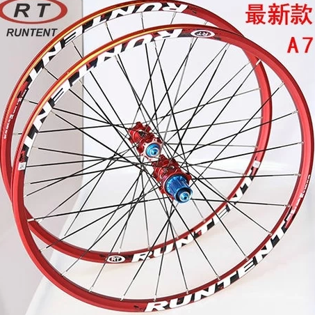 Roues de vélo Mountain Bike RUNTENT 26 pouces - Ref 2361019