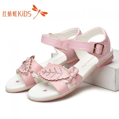 Sandales enfants en cuir REDDRAGONFLY avec perles pour été - semelle fond composite Ref 1050829