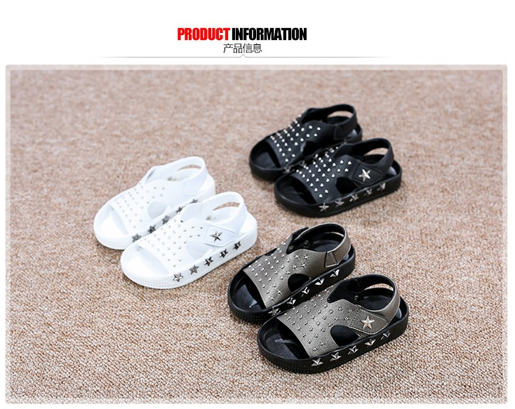 Sandales enfants en cuir rivet pour été - Ref 1050901