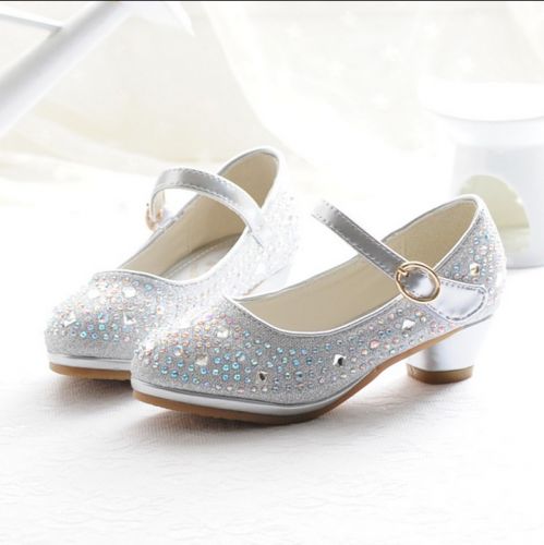 Sandales enfants en Cuir spatial Baotou avec perles pour printemps - semelle caoutchouc antidérapant Ref 1050977