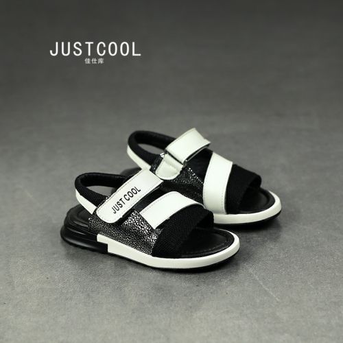 Sandales enfants en cuir synthétique JUSTCOOL coutures pour été - Ref 1050996