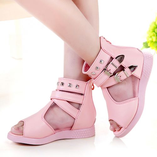 Sandales enfants en PU PACFICGIRLS Tête de poisson coutures cuir pour été - semelle caoutchouc Ref 1050999
