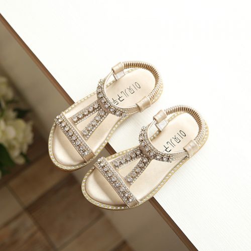 Sandales enfants en similicuir avec perles pour été - Ref 1051025