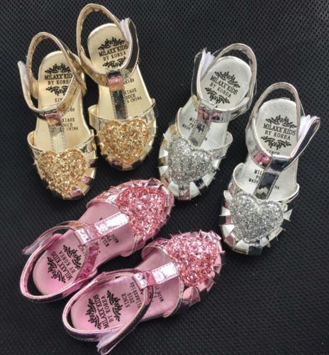 Sandales enfants en Cuir spatial Baotou paillette pour été - Ref 1051031