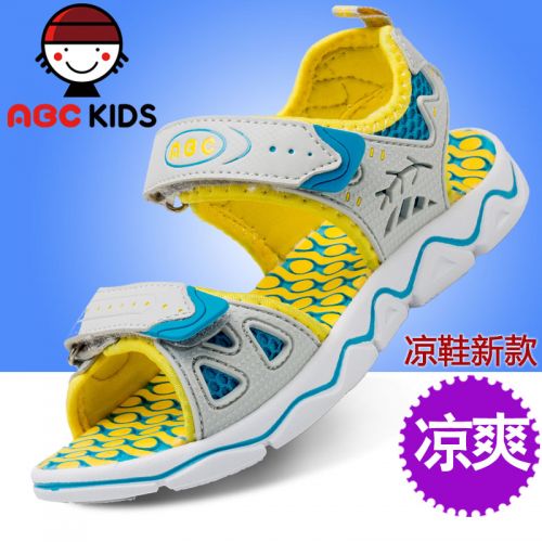 Sandales enfants en cuir synthétique ABCKIDS pour été - semelle fond composite Ref 1051097