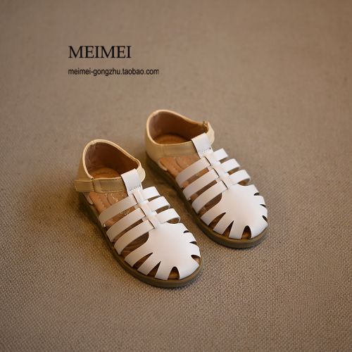 Sandales enfants en Cuir spatial Baotou creux pour été - Ref 1051255