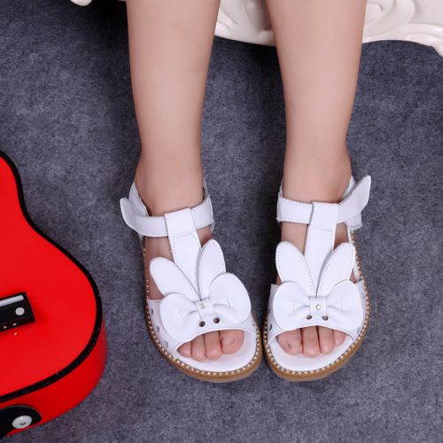 Sandales enfants en cuir brodé pour printemps - Ref 1051285
