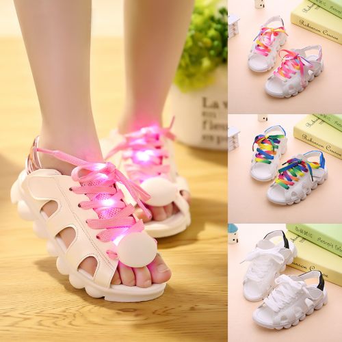 Sandales enfants en Cuir spatial Baotou creux pour été - semelle caoutchouc naturel Ref 1051300