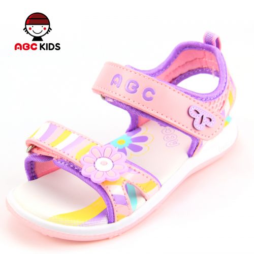 Sandales enfants en Cuir spatial ABCKIDS pour été - semelle fond composite Ref 1051317