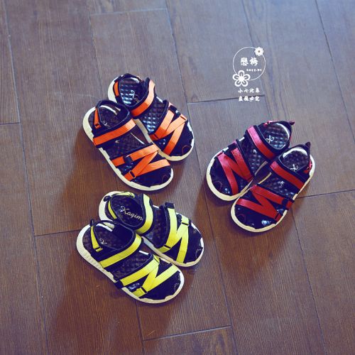 Sandales enfants en de vache, Nubuck, Baotou rivet pour été - semelle caoutchouc naturel Ref 1051334