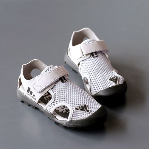 Sandales enfants en Cuir spatial Baotou creux pour été - semelle caoutchouc Ref 1051340