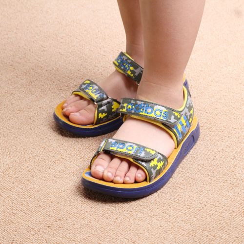 Sandales enfants en similicuir coutures cuir pour été - semelle plastique Ref 1051404
