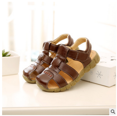 Sandales enfants en cuir Baotou pour été - Ref 1051527