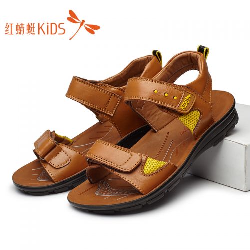 Sandales enfants en cuir REDDRAGONFLY pour été - semelle PU Ref 1051620
