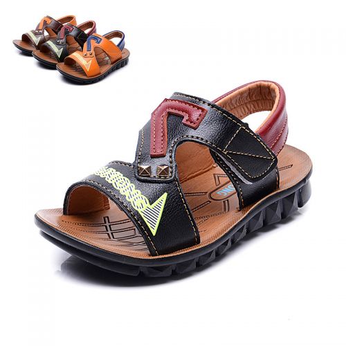 Sandales enfants en PU avec perles pour été - semelle caoutchouc Ref 1051650