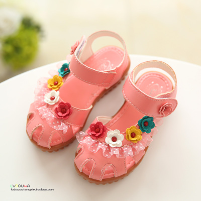 Sandales enfants en PU Baotou coutures cuir pour été - Ref 1051669