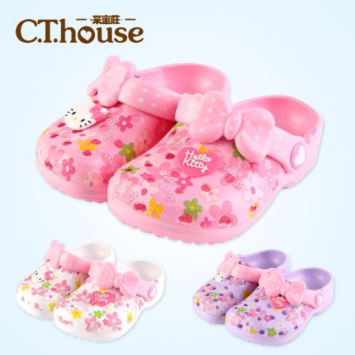 Sandales enfants en Cuir spatial CTHOUSE Baotou brodé pour été - semelle plastique Ref 1051692