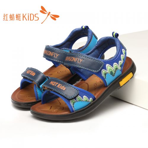 Sandales enfants en cuir REDDRAGONFLY pour été - semelle PU Ref 1051726