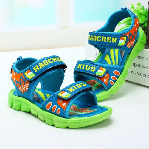 Sandales enfants en cuir synthétique pour été - semelle fond composite Ref 1051737