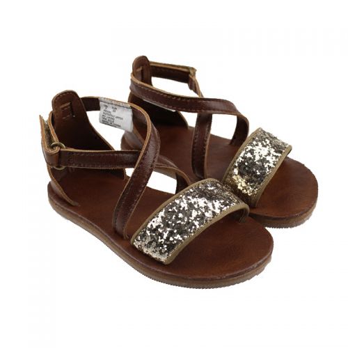 Sandales enfants en Cuir spatial GIFTFANCY paillette pour été - Ref 1051759