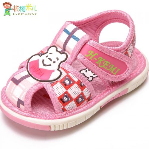 Sandales enfants en coton Baotou pour été - semelle caoutchouc Ref 1051762