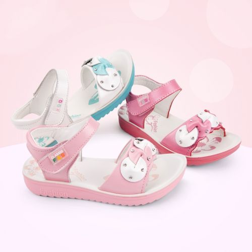 Sandales enfants en cuir coutures pour été - semelle PU Ref 1051881