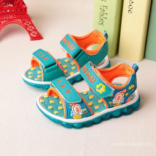 Sandales enfants en Cuir spatial pour été - semelle plastique Ref 1052008